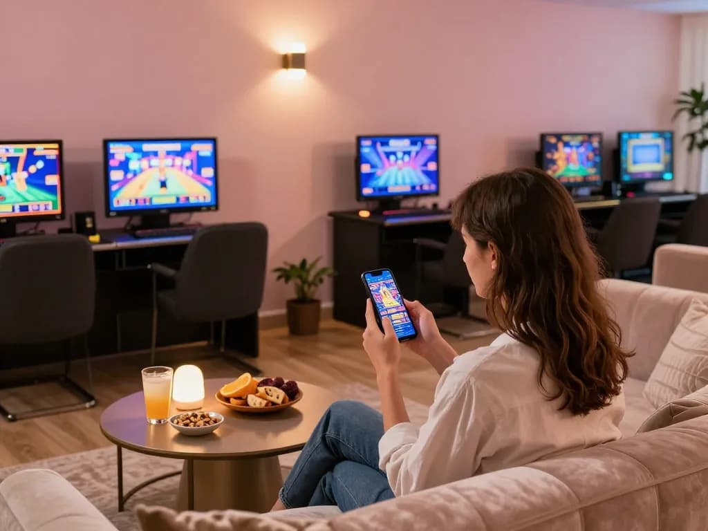 Experience 3333WIN excitement while playing engaging mobile slots in a stylish home setting.