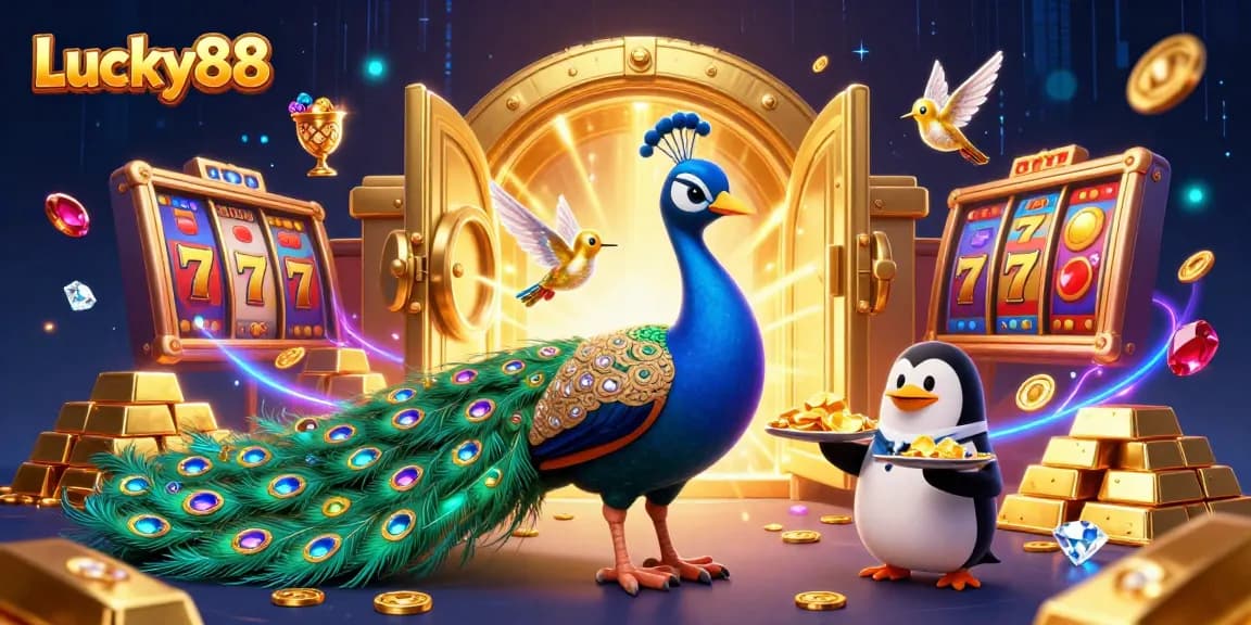 Spin the Lucky88 slot machine with vibrant characters and dazzling treasures!