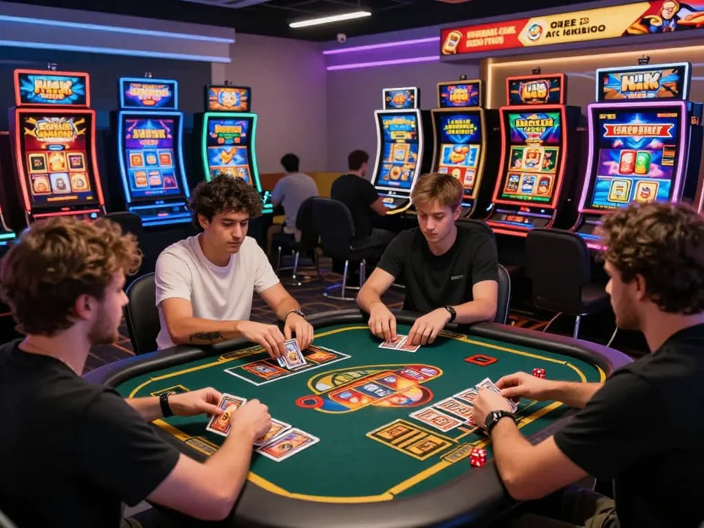 Players enjoying vibrant Rikvip gaming experience with interactive card games and slots.
