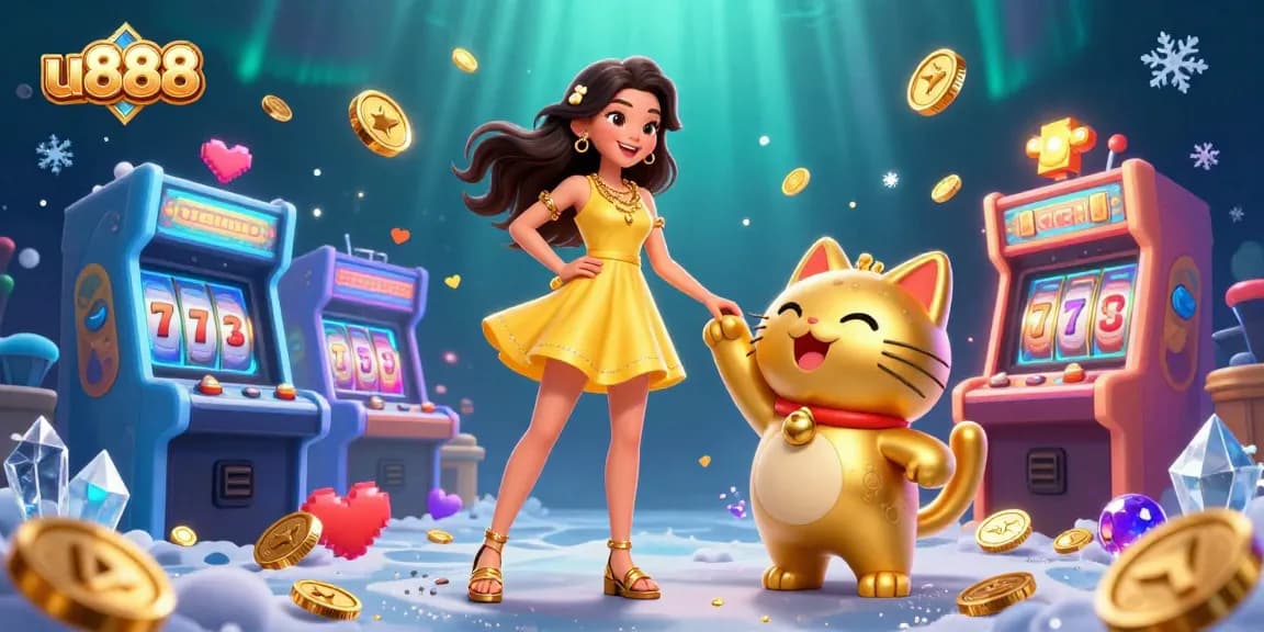 Win exciting rewards with u888's colorful 3D gaming elements, celebrating high-stakes casino fun.