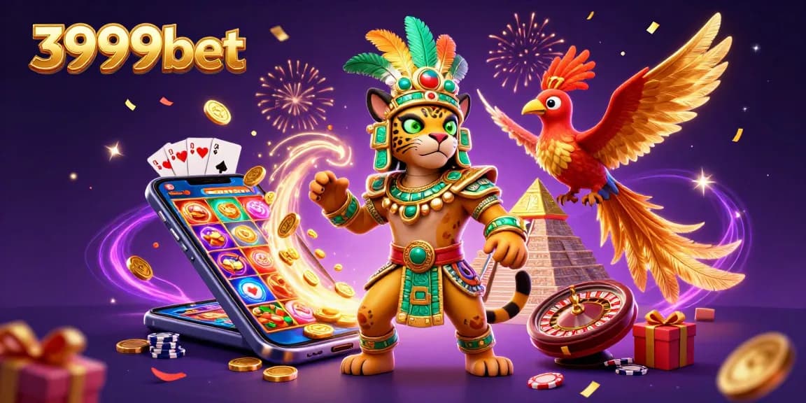 Play dynamic slot games with 3999bet, featuring colorful reels, coins, and festive graphics.