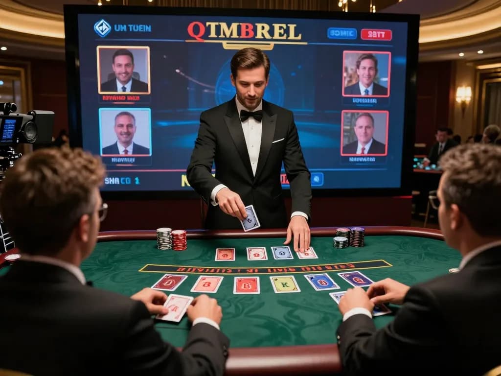 u888 live online blackjack action with players intensely strategizing in a luxurious virtual casino