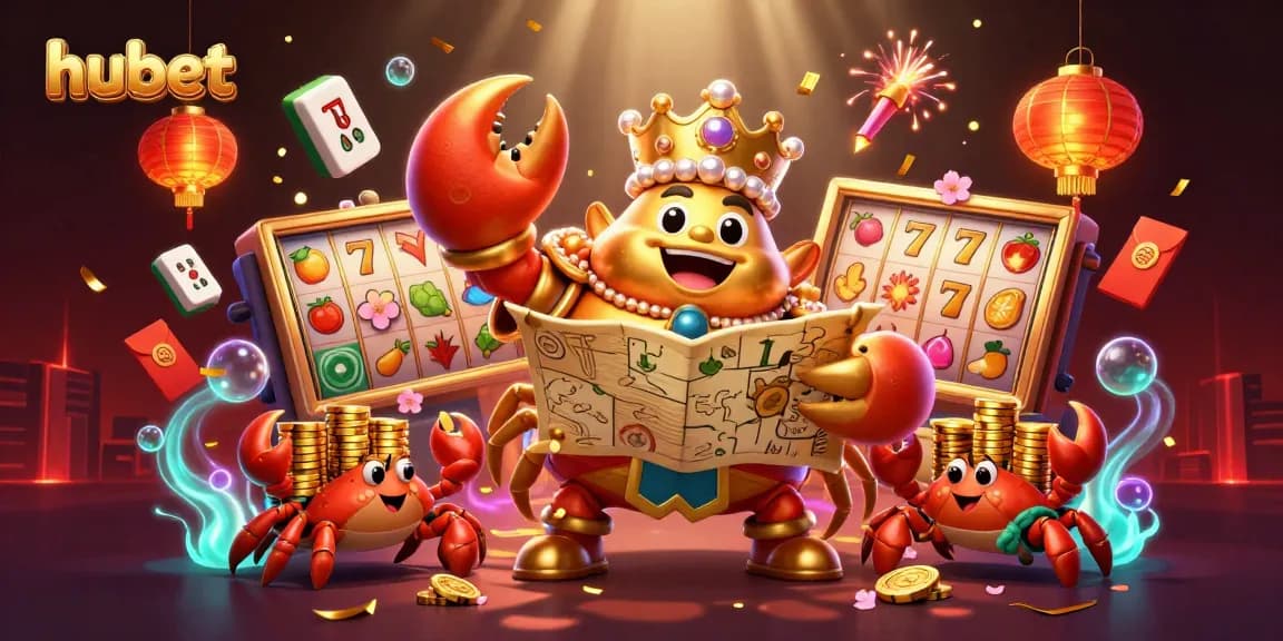 Win big at hubet with the massive golden crab emperor leading an exciting casino adventure!