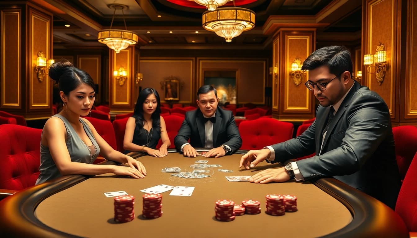 The excitement of high-stakes poker at https://tylekeo.bio/ with players focused on their winning strategies.