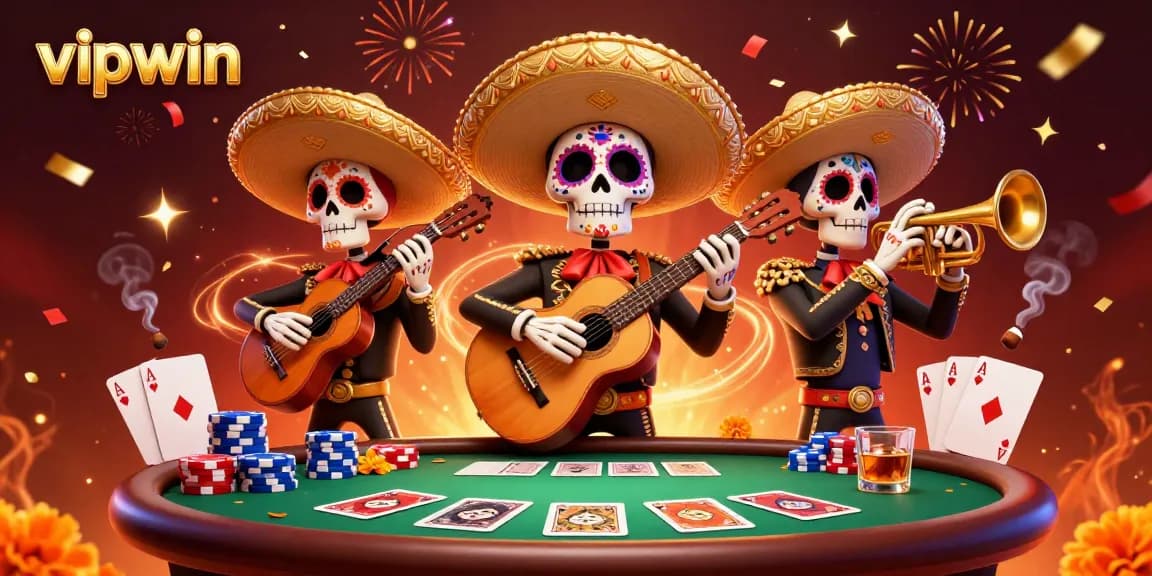 Experience thrilling gameplay with vipwin's vibrant mariachi scene and poker elements.