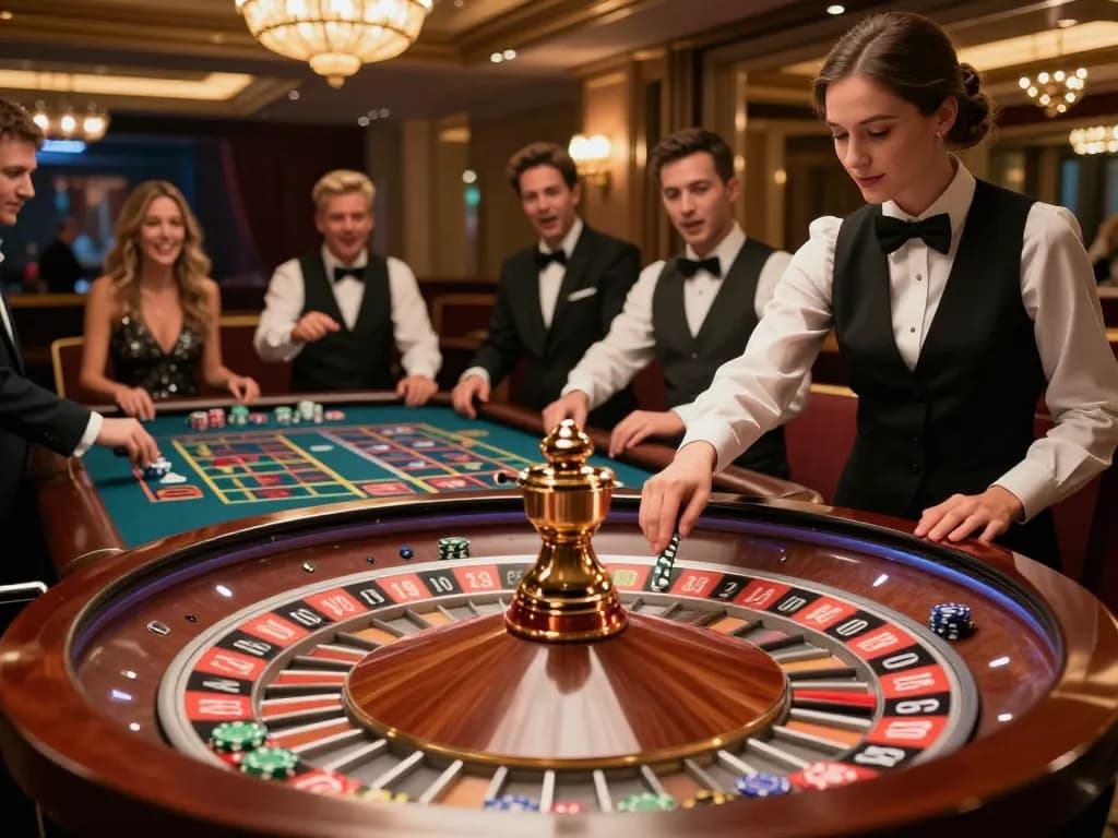 Players enjoying dynamic roulette gameplay at BJ88 casino, capturing excitement and strategic betting.