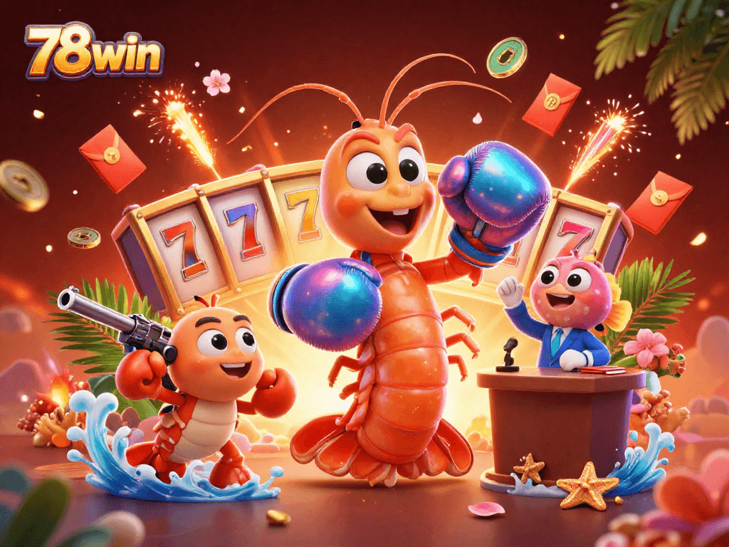 Experience thrilling jackpots at 78win with our vibrant casino-themed 3D illustration.