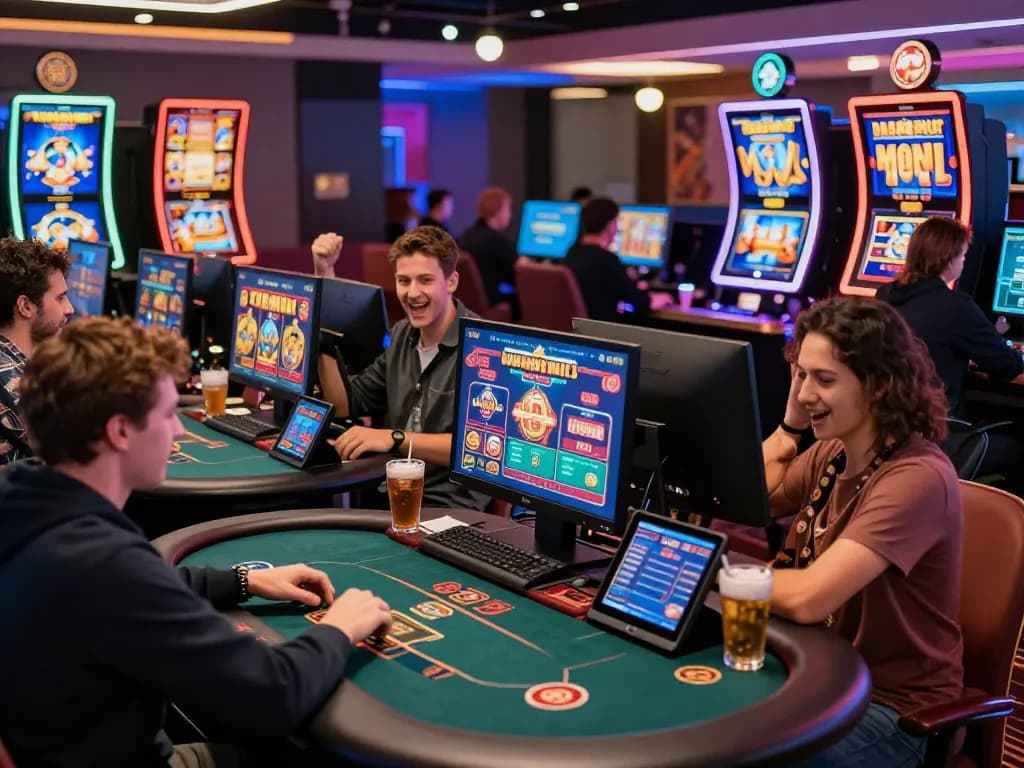 Players enjoying their time at 789club's online casino, highlighting a variety of engaging games and vibrant atmosphere.