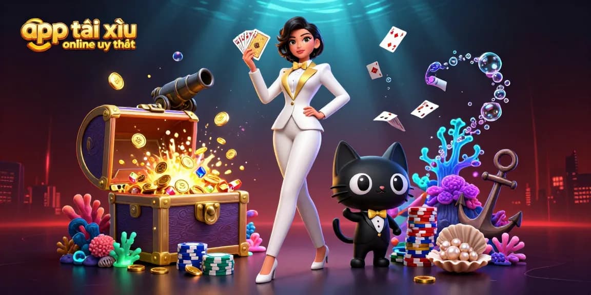 Play exciting games with the app tài xỉu online uy tín featuring glamorous characters and vibrant casino elements.