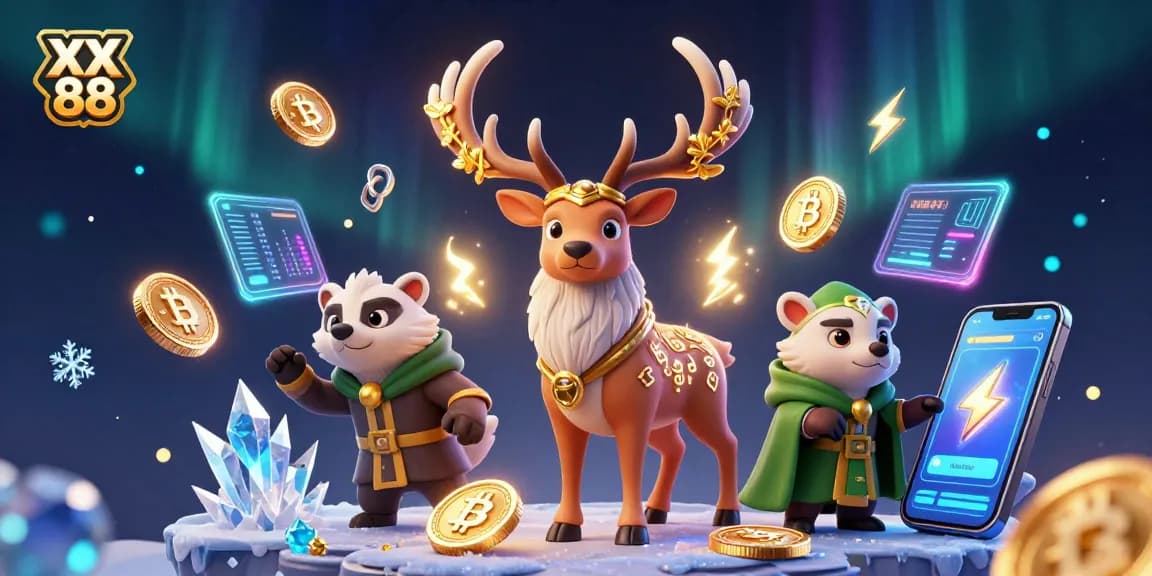 Experience thrilling adventures with XX 88 in a vibrant 3D casino scene featuring mystical elements.