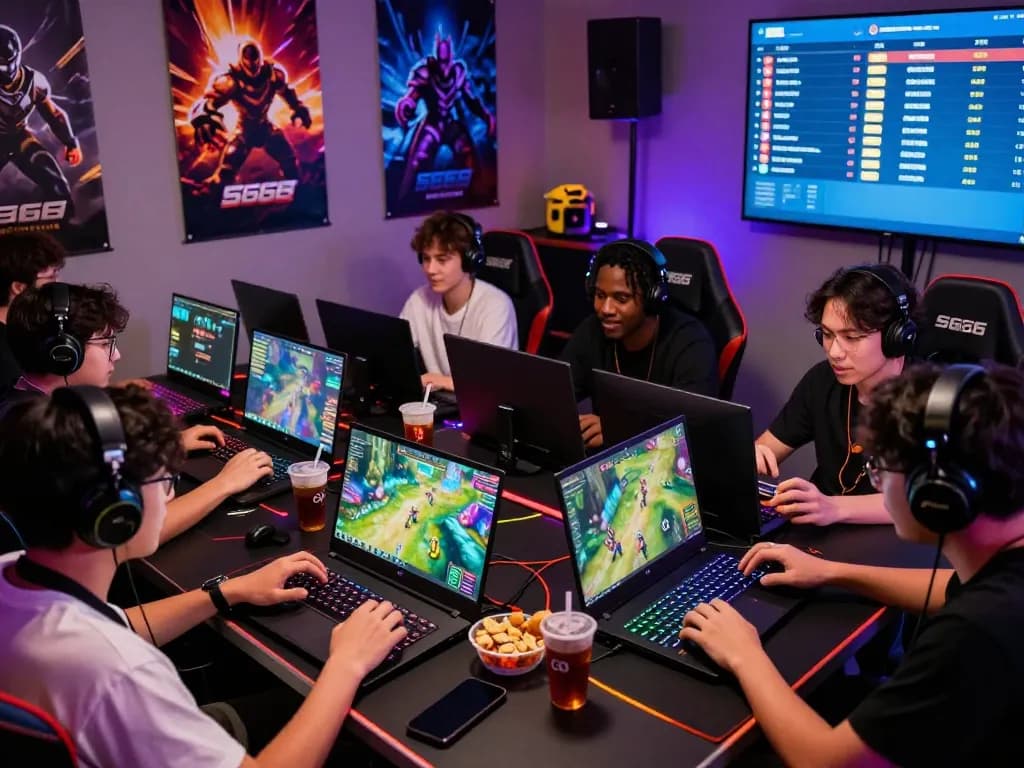 Players enjoying the S666 gaming platform in an exciting online gaming environment, showcasing competitive gameplay.