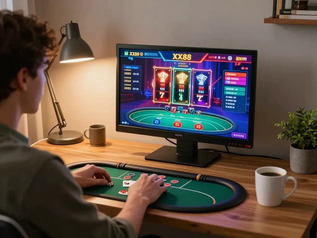 Player engaged in an online gaming session at XX88, showcasing a vibrant casino interface.