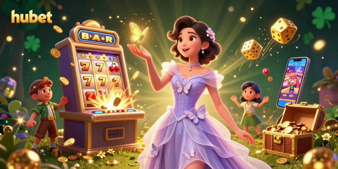 Experience thrilling gameplay at hubet with dynamic scenes of slots, jackpots, and colorful elements.