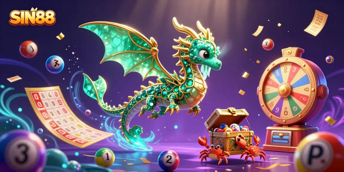 SIN88 showcases an enchanting underwater casino world filled with vibrant lottery elements and lively sea creatures.