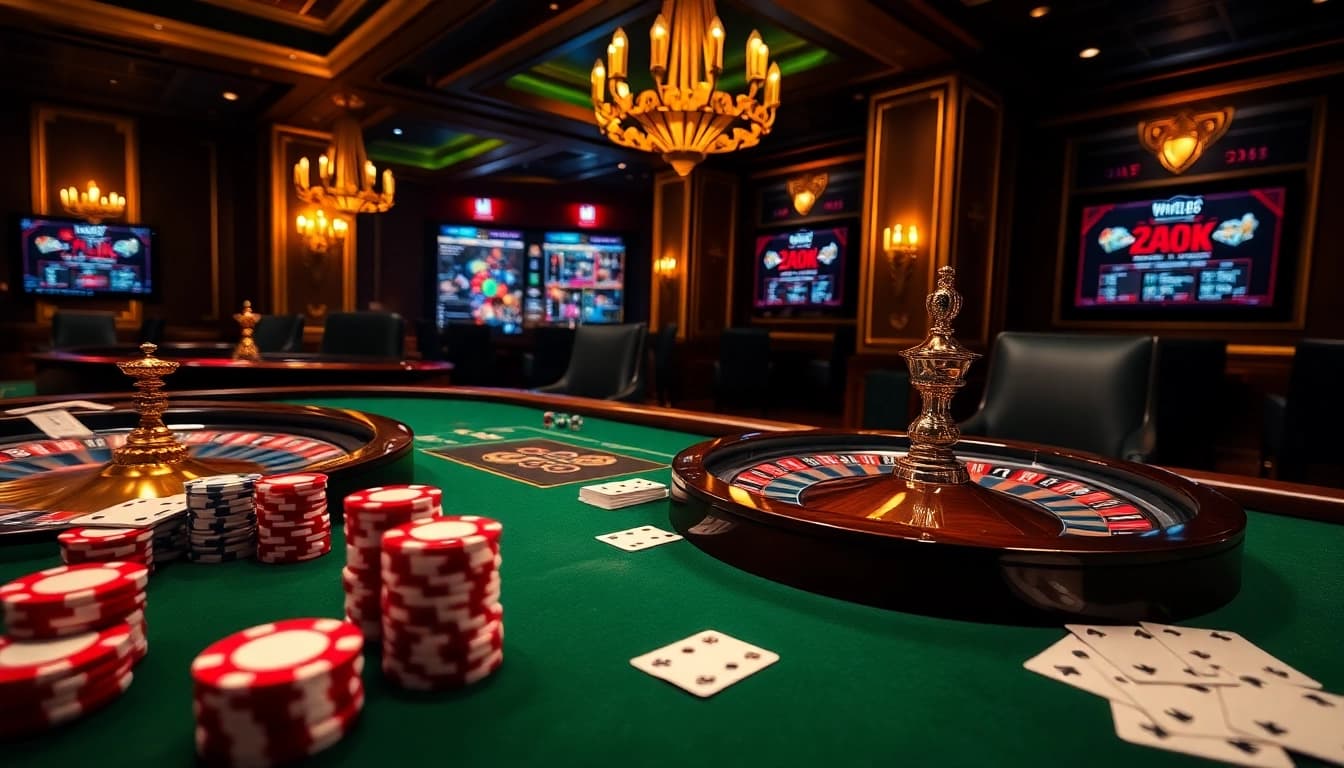 Engaging online gambling action at WW88.COM featuring a luxurious casino table and vibrant games.