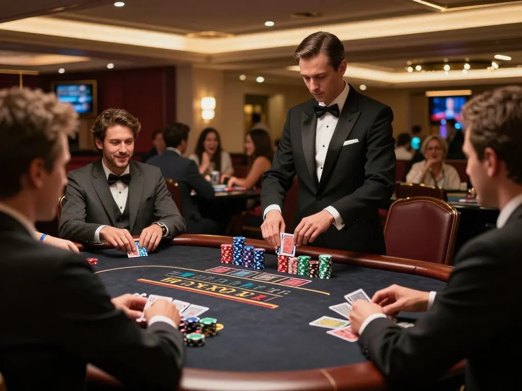 Engage in strategic gameplay at blackjack table as players focus intently amidst luxury ambiance at https://www.bearcreekwatershed.org/macroinvertebrates.