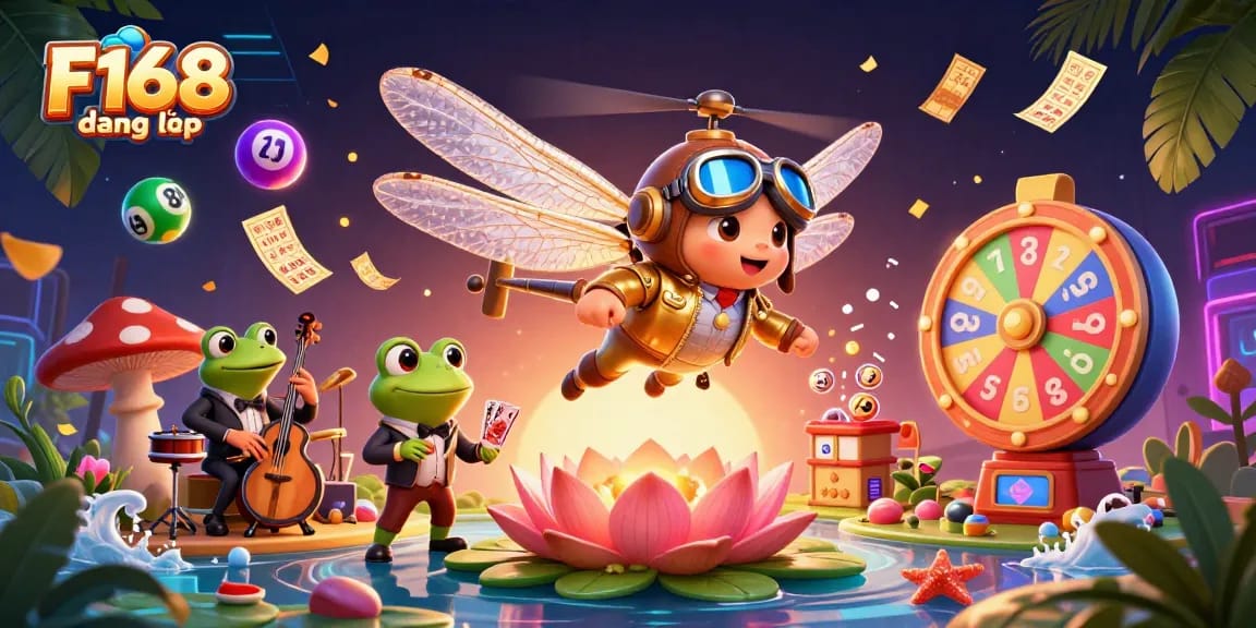 Play exciting games on F168 đăng nhập, featuring vibrant casino characters and dynamic elements.