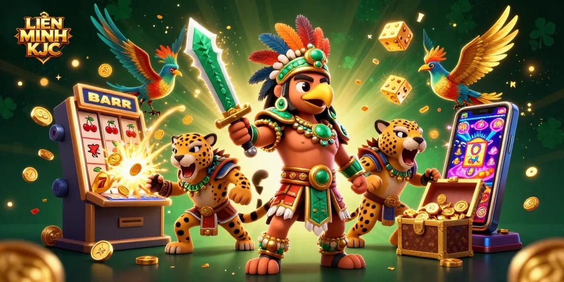 Experience thrilling wins with LIÊN MINH KJC's vibrant 3D casino gaming scene full of action!