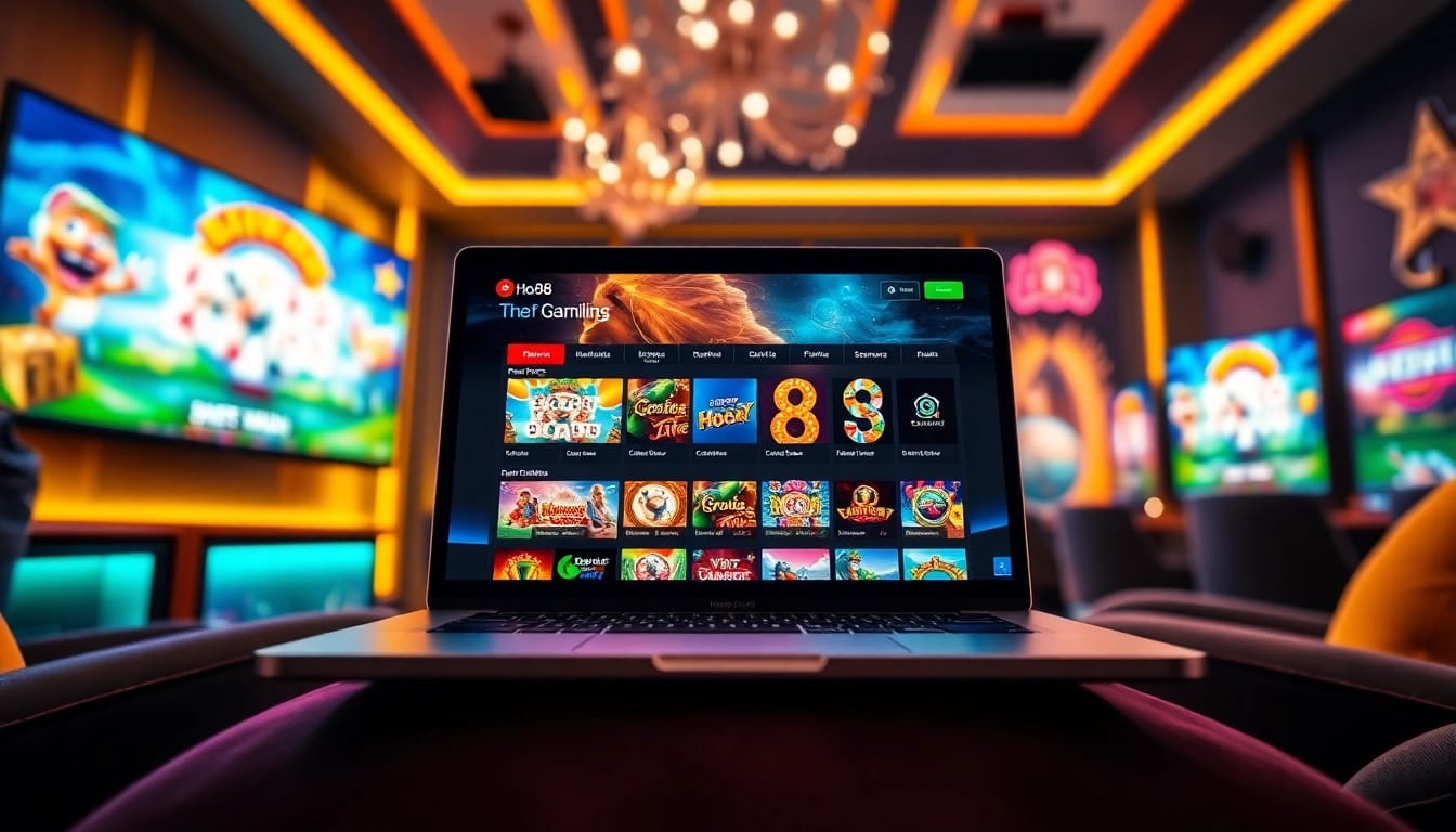 Exciting gaming experience on Ho88 platform showcasing online gambling with vibrant graphics.