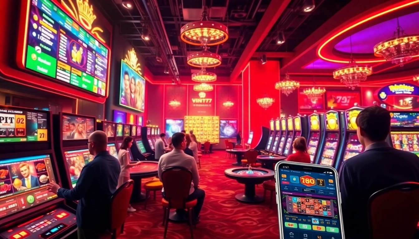 Experience the thrilling atmosphere of online gaming at vin777.gb.net with players enjoying casino games.