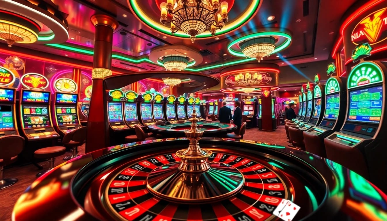 Play thrilling games at https://nk88net.com/ with vibrant roulette, poker chips, and colorful slots.