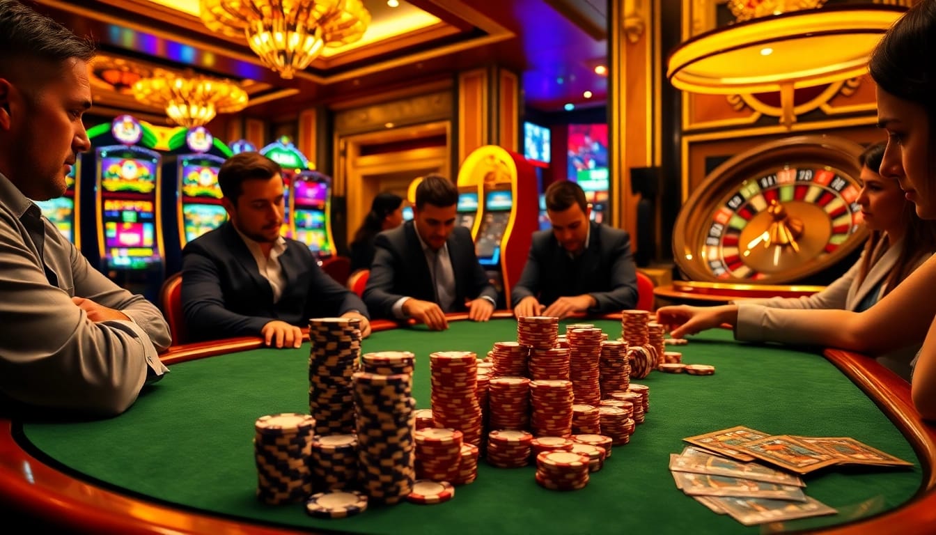 Players engage in a tense poker game, highlighting the excitement of an 8k bet.