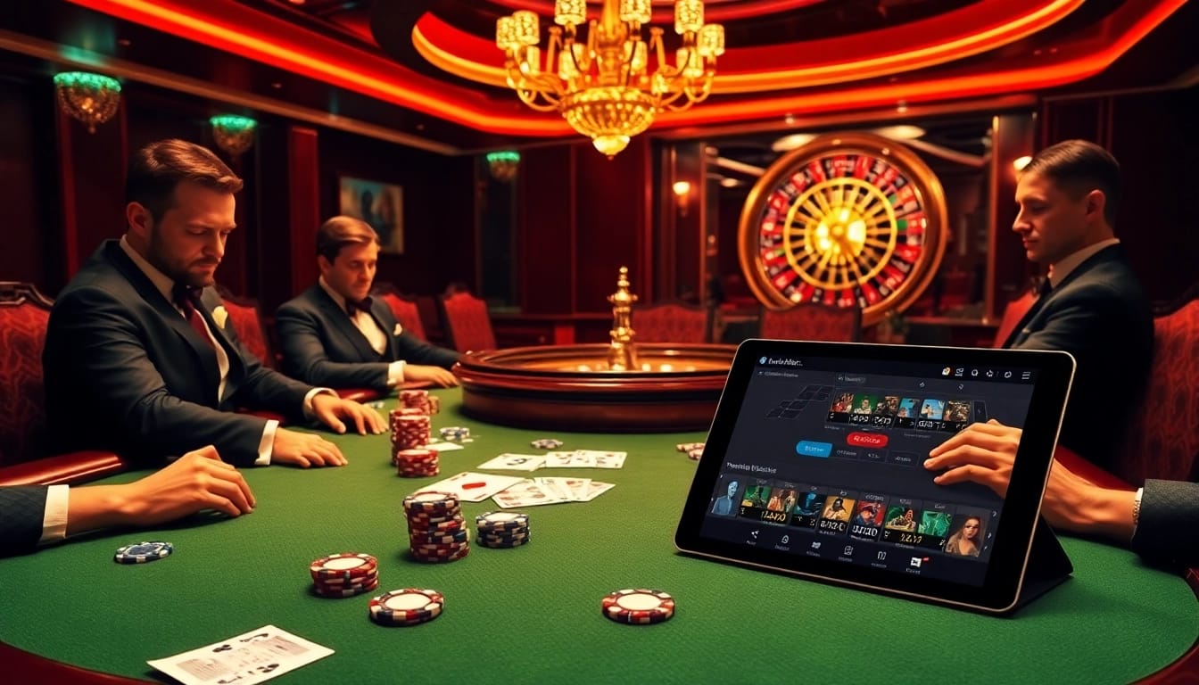 Experience excitement at kuwinblog.com with a live poker game set in a luxurious casino atmosphere.