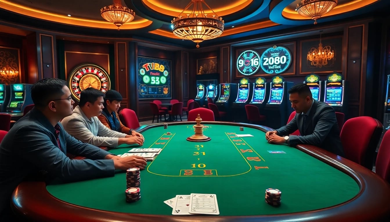 Engage in top-tier gameplay with the TV88 game experience at a luxurious casino setting.