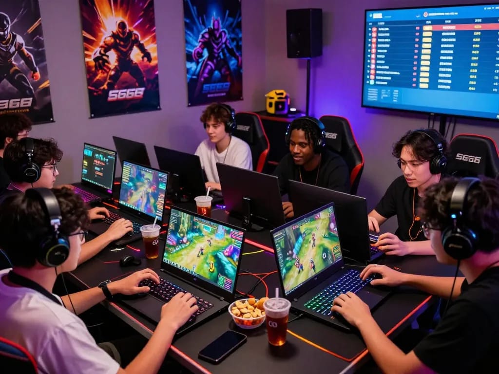 Players enjoying the S666 gaming platform in an exciting online gaming environment, showcasing competitive gameplay.