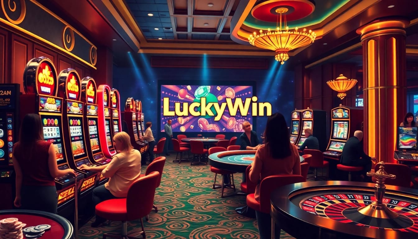 Experience the excitement of LuckyWin casino with vibrant slot machines and thrilling gameplay.