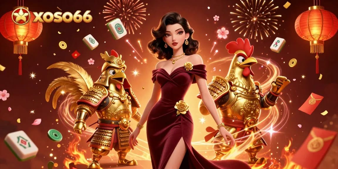 Experience exciting games at xoso66 with engaging characters and vibrant celebration elements.