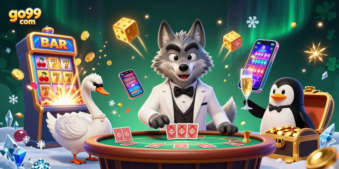 Experience thrilling wins with go99 com, showcasing a vibrant casino scene packed with colorful gaming action.