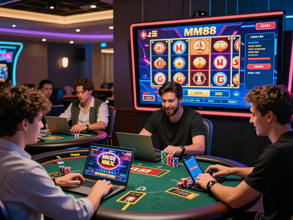 Exciting online gaming at MM88 with diverse players enjoying vibrant casino games.