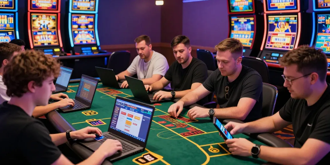 Players at credit card casinos engaged in gameplay, showcasing diverse payment methods like Visa and Mastercard at jumpspace.org.uk.
