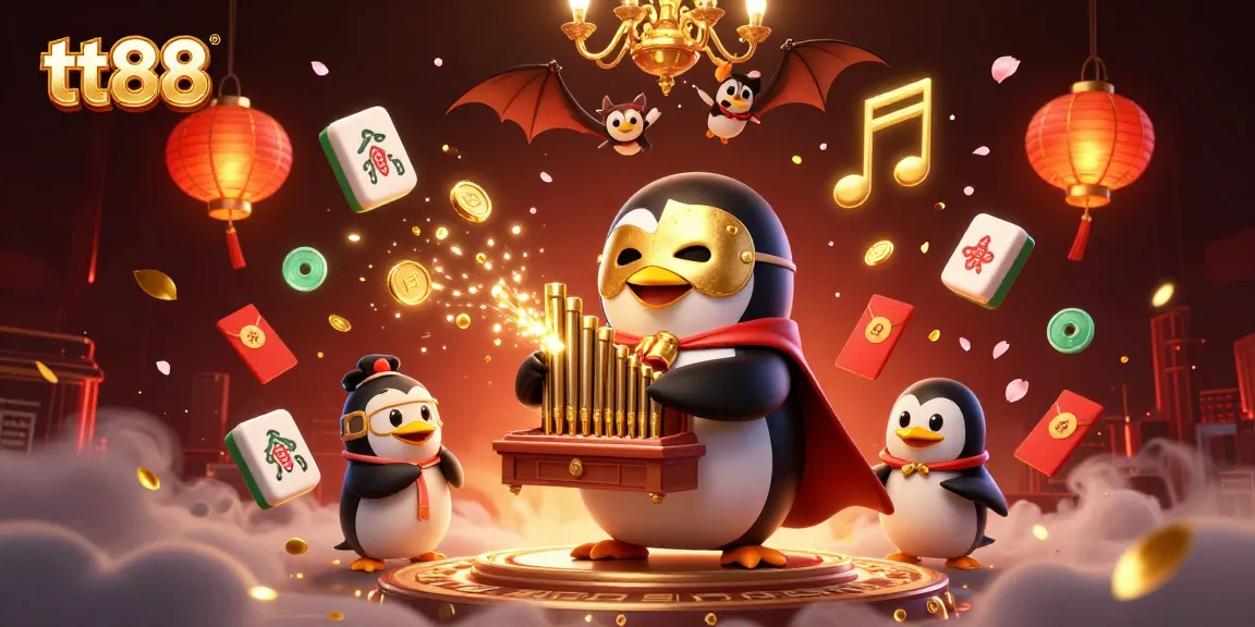 Experience the thrilling gameplay of tt88 with a vibrant casino-themed illustration full of engaging characters and action.