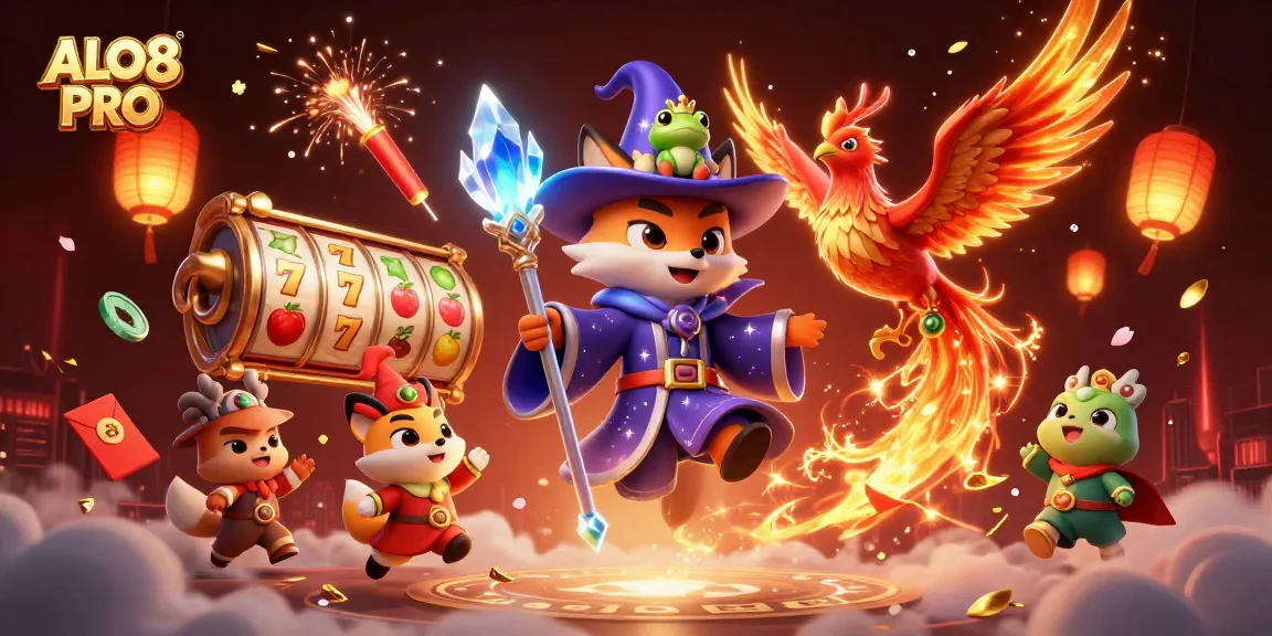 Experience thrilling slot adventures with ALO8 PRO in a vibrant casino world filled with magic.
