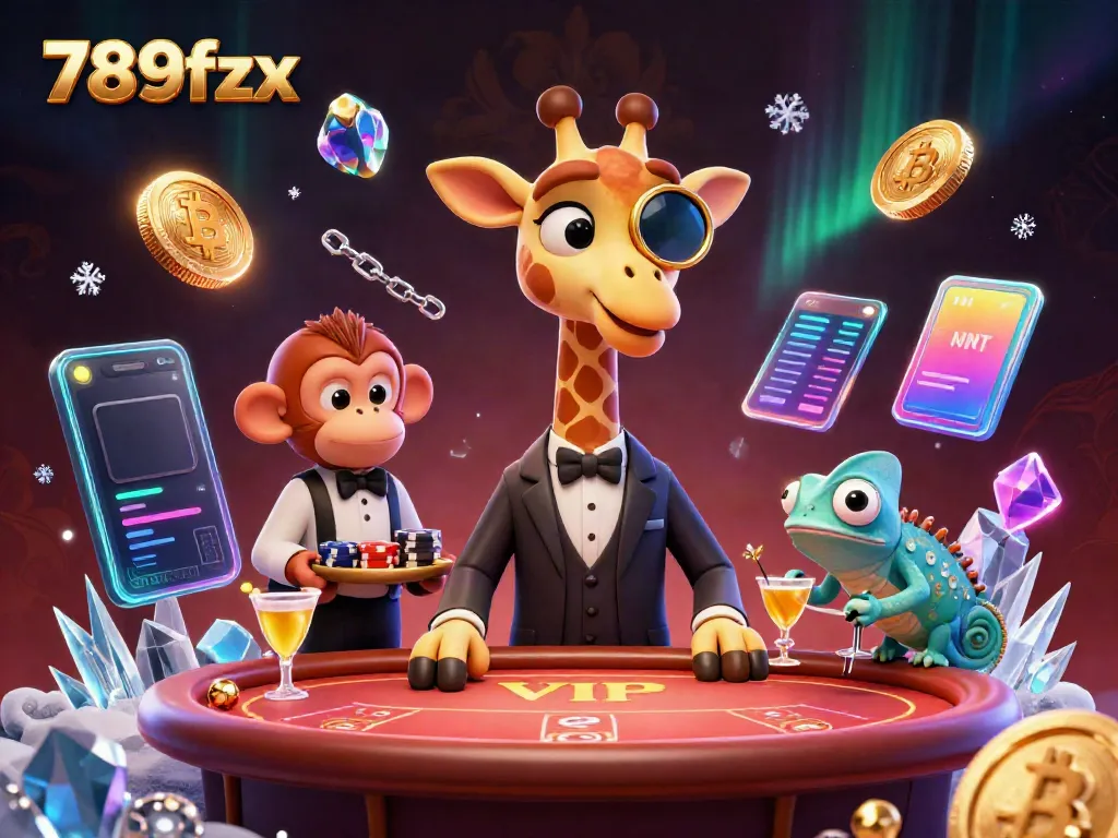 Experience thrilling casino action with the giraffe at 789fzx, mixing cocktails and managing chips.