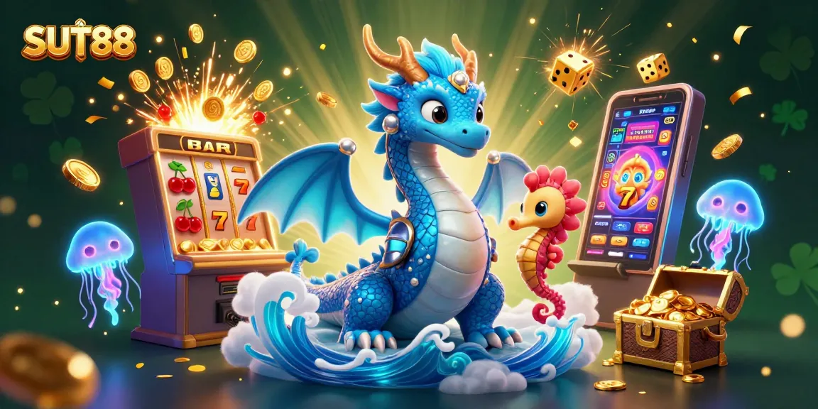 Engage in thrilling gameplay at SUT88 with vivid dragons, seahorse knights, and jackpot excitement.