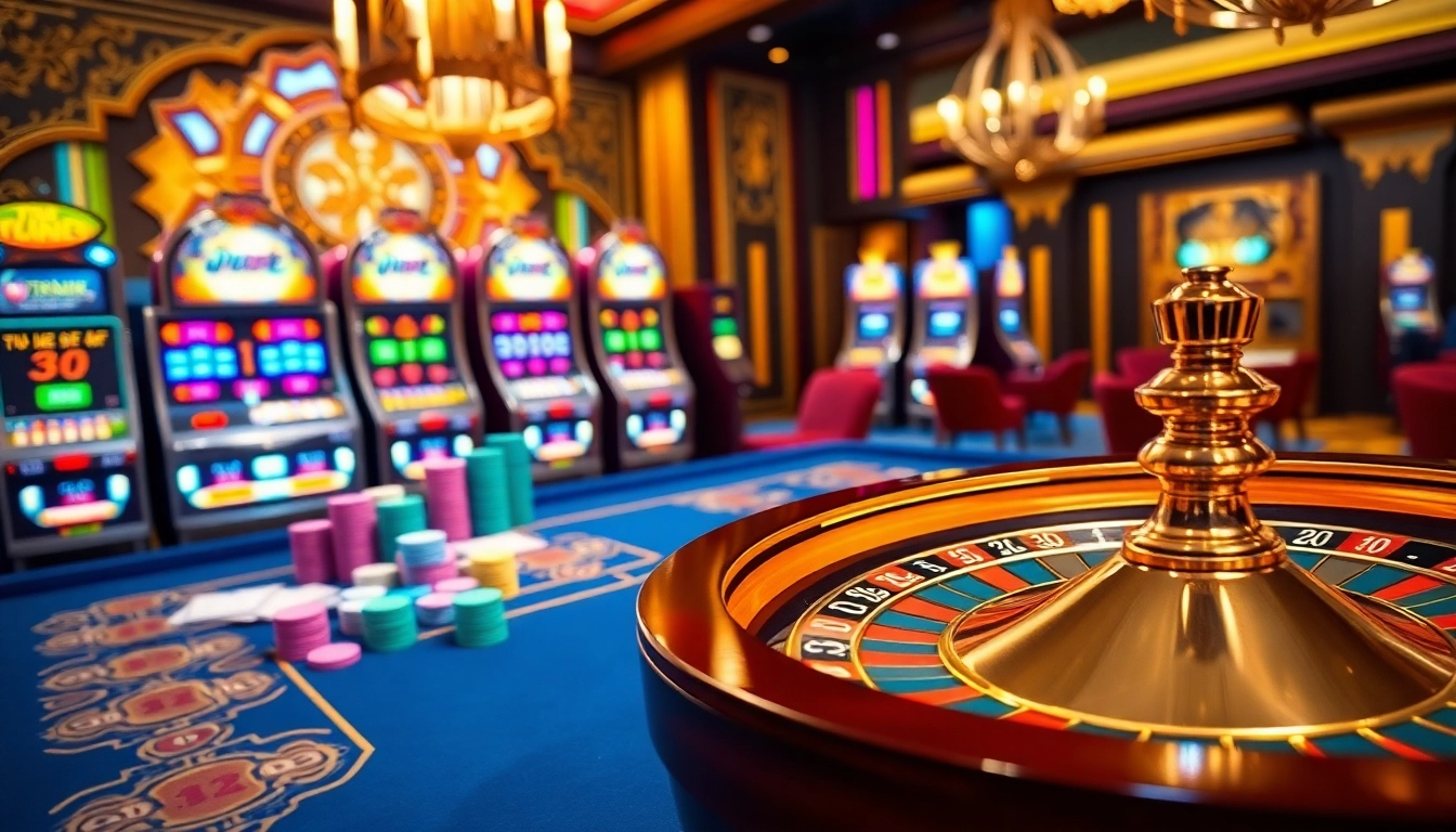 Experience the thrill of winning at tg88 with a vibrant casino scene filled with gaming action.