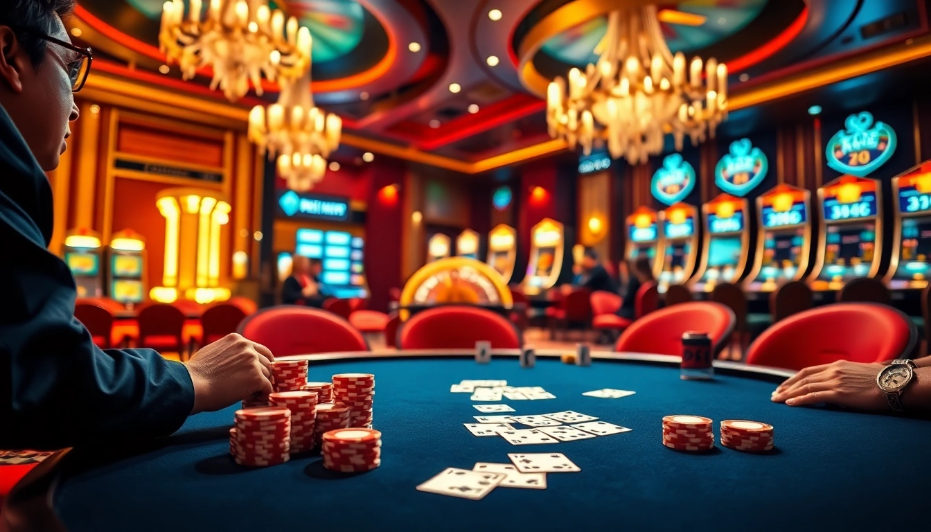 Play poker at the luxurious casino inspired by 89bet.sh, filled with excitement.