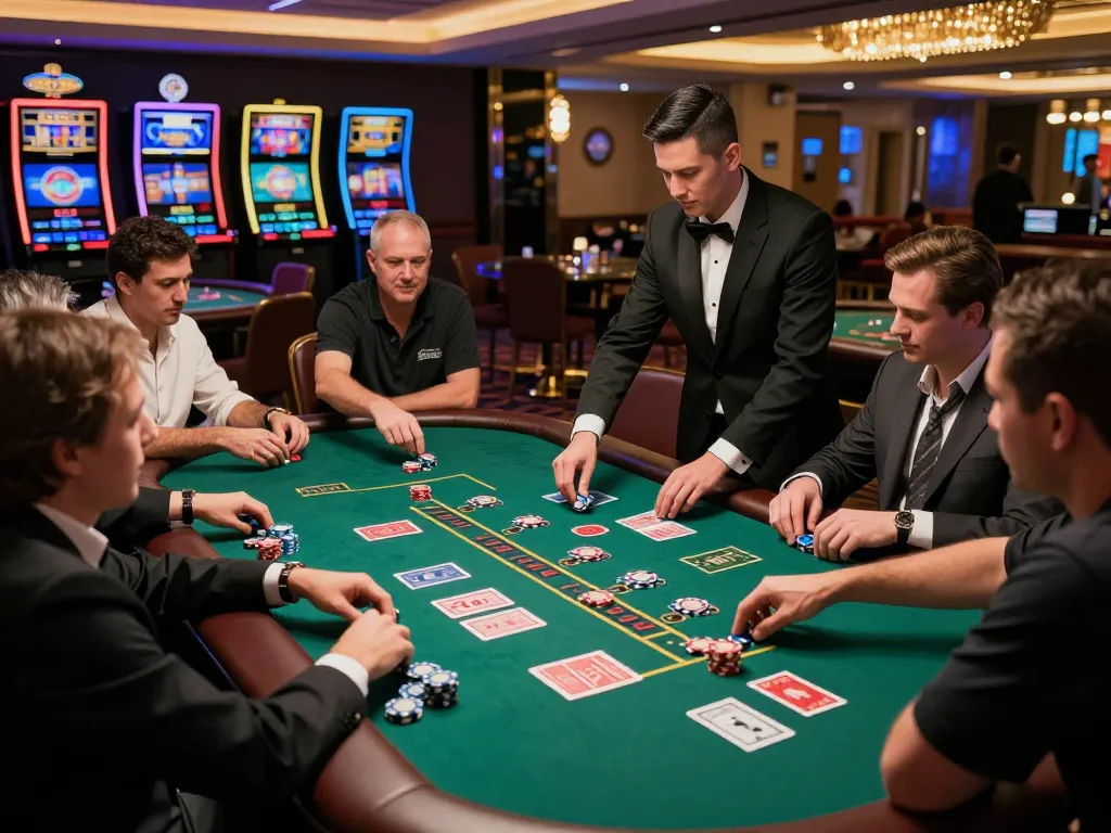Players enjoying blackjack at tg88 com casino, showcasing exciting gaming moments with vibrant atmosphere.