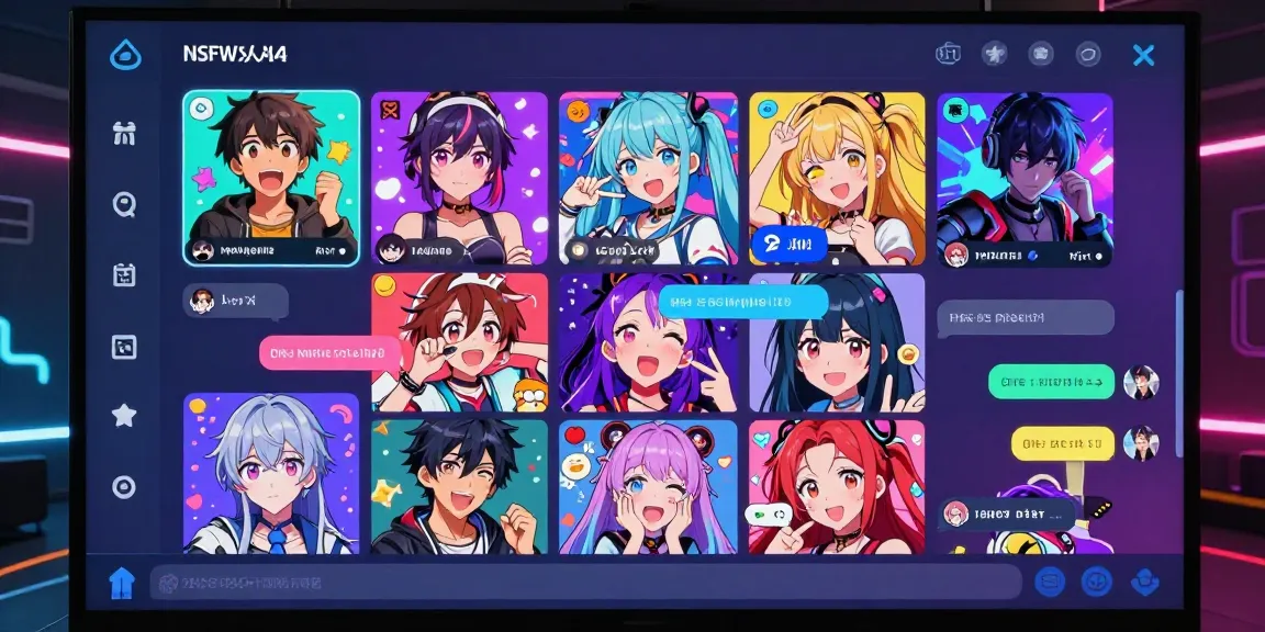 Engaging ecchi chat AI environment displaying animated characters and vibrant chat interface.
