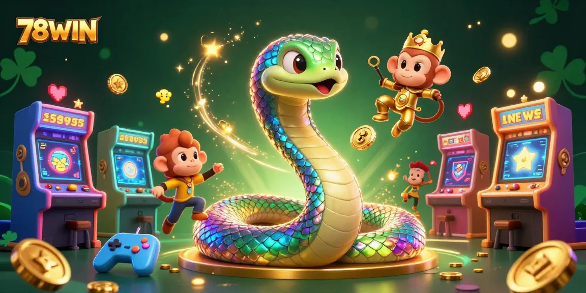 Experience vibrant gaming action with 78WIN's colorful online casino illustration featuring dynamic characters.