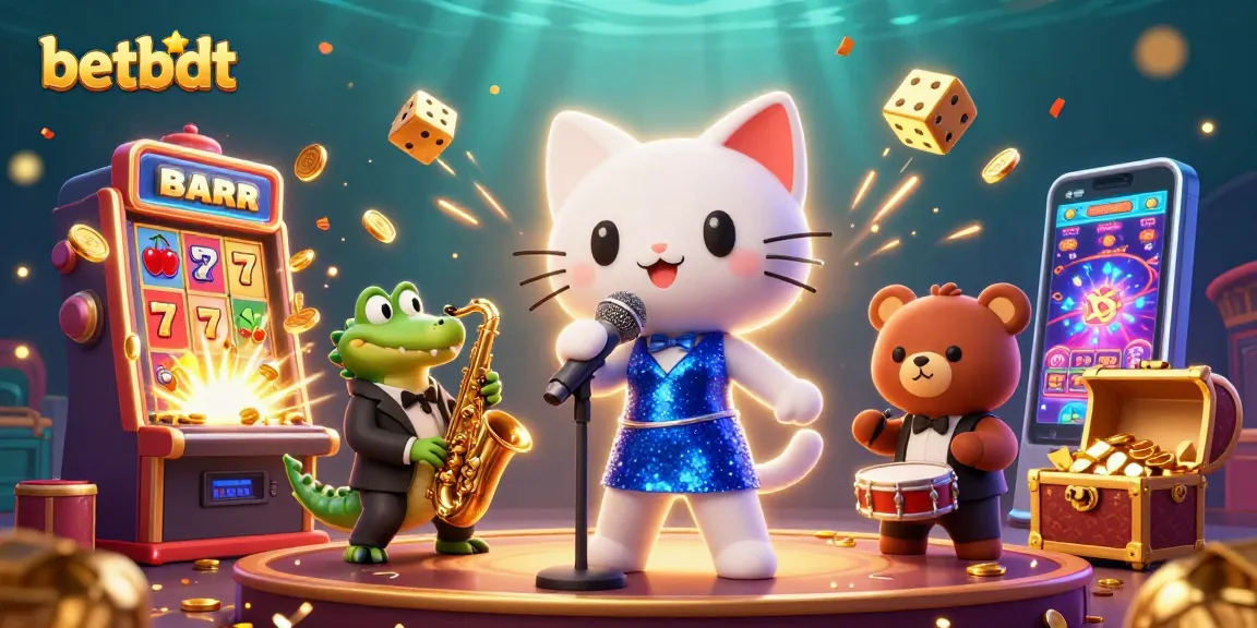 Experience the thrill of betbdt gaming with vibrant characters in a spectacular casino scene.