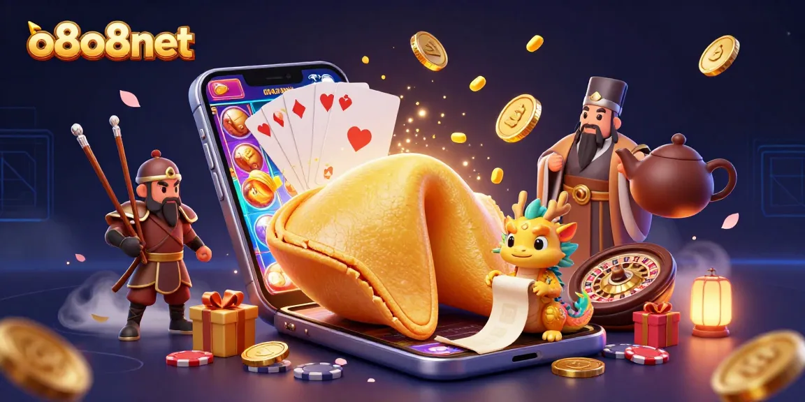 Engage in thrilling gameplay at o8o8net with vibrant slots, fortune symbols, and interactive characters.