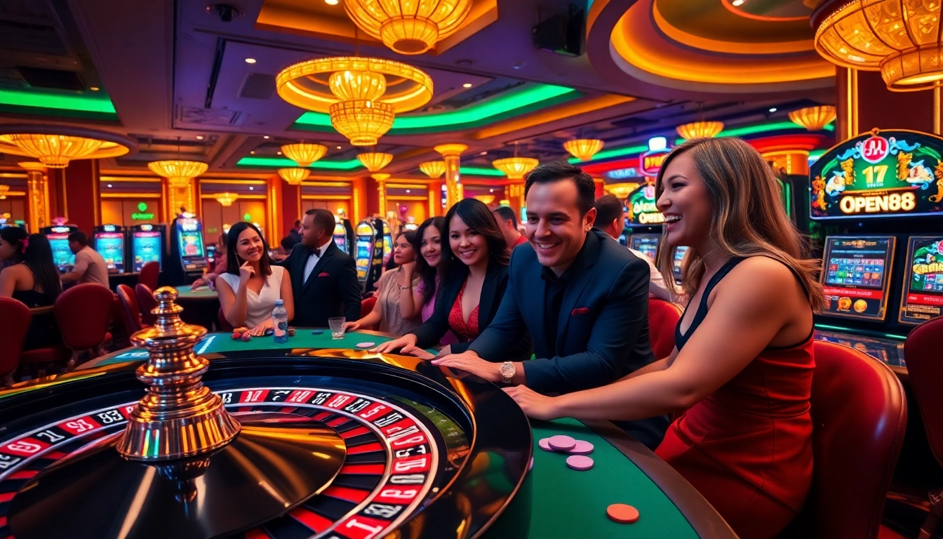 Experience high-stakes excitement at Open88 casino with roulette and slot machines.