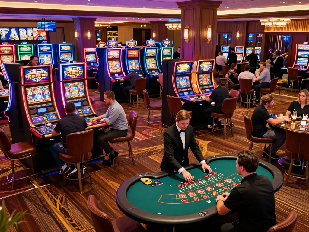 FABET players engaged in dynamic roulette gameplay amidst a vibrant casino atmosphere.