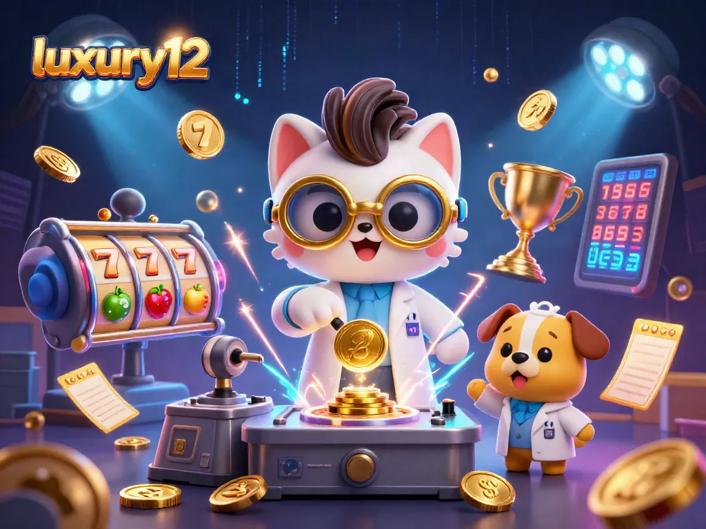 Experience luxury12 with an exciting slot machine scene, featuring vibrant game elements and dynamic characters.