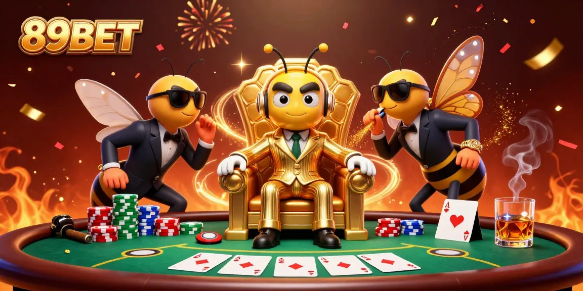 Experience thrilling gameplay at 89BET with an energetic poker scene showcasing vibrant characters and elements.