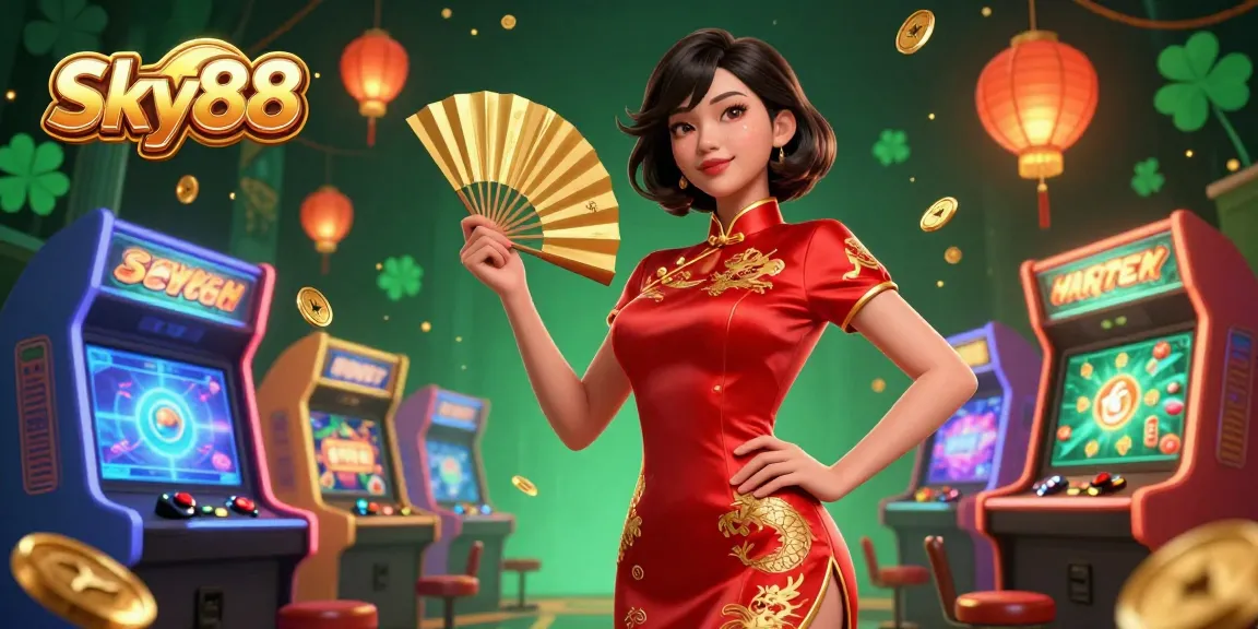 Experience exciting gaming at Sky88 with vibrant visuals and immersive casino elements.